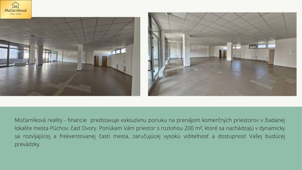 Komerčné priestory na prenájom 200m2 Dvory Púchov. - 4