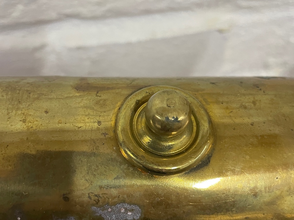 Starožitné mosadzné bankárske lampy. Pár. - 4