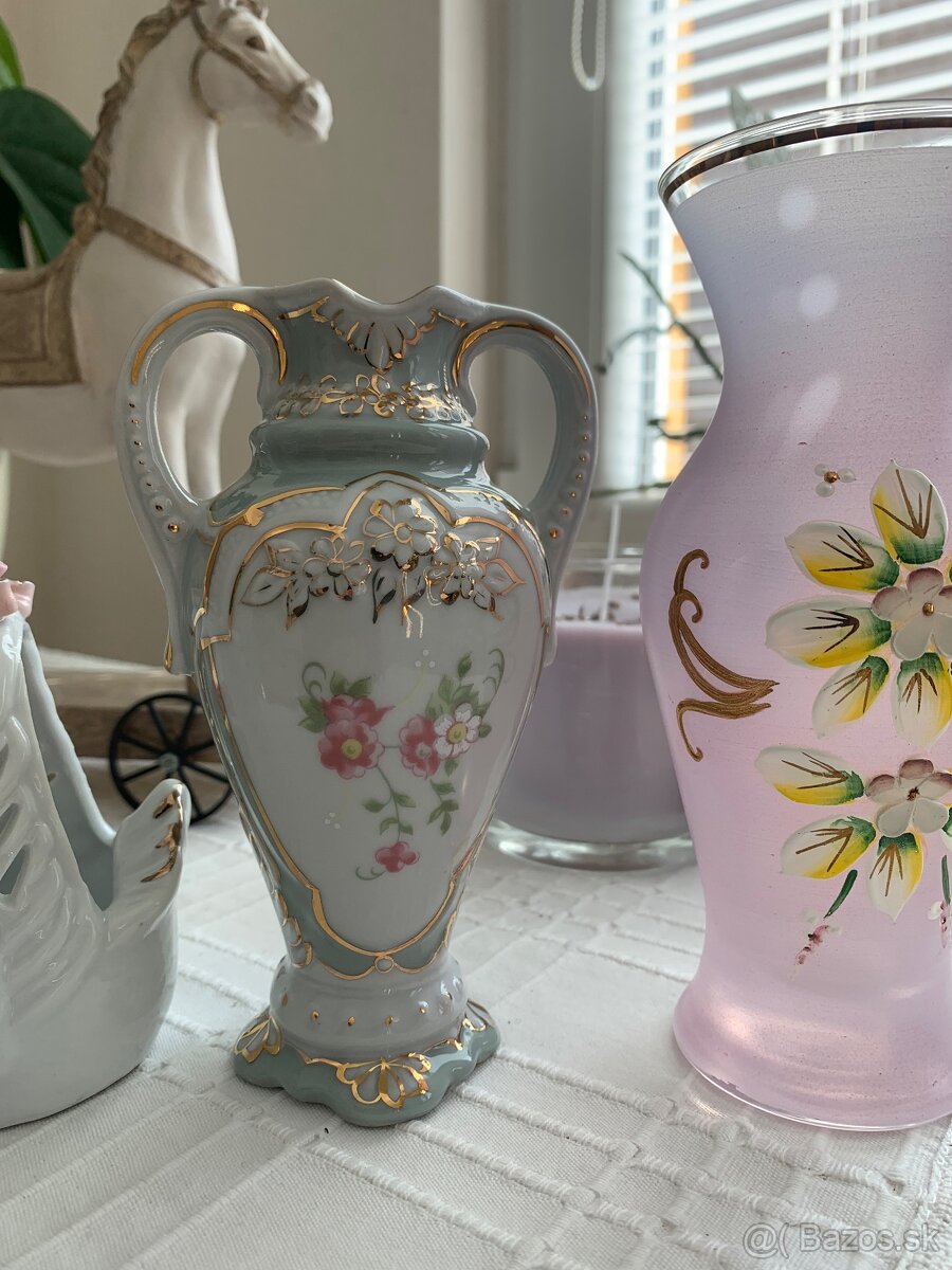 Váza, košík, krištálové popolníky - 4