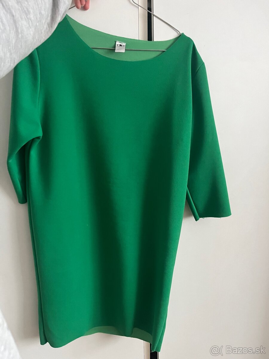 Zelené spoločenské šaty M - 4