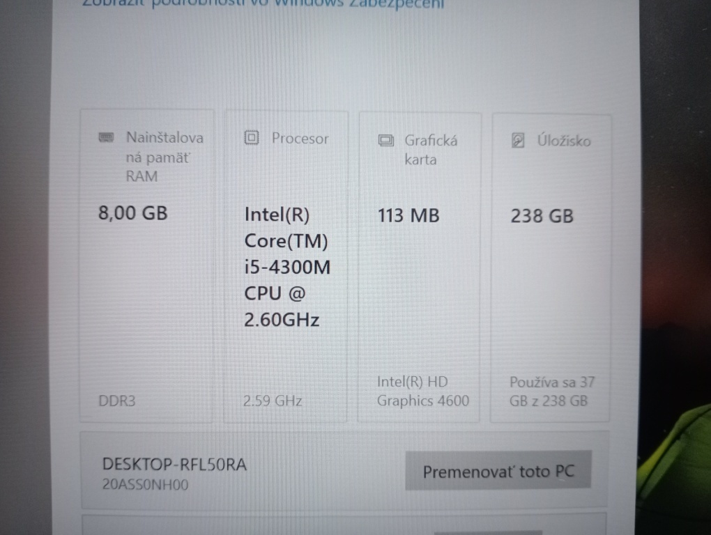 predám Lenovo thinkpad L440 , Intel core i5 , 8gb ram , ssd - 4