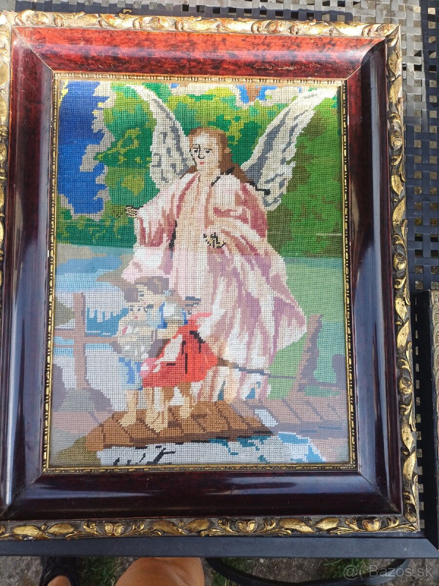Vysivane obrazy v starych ramoch - 4