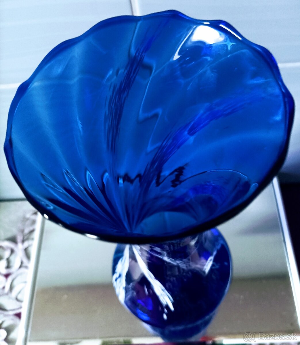 Retro sklo - modré, ružové - 4