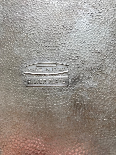 postriebrená tácka- velká misa - 4