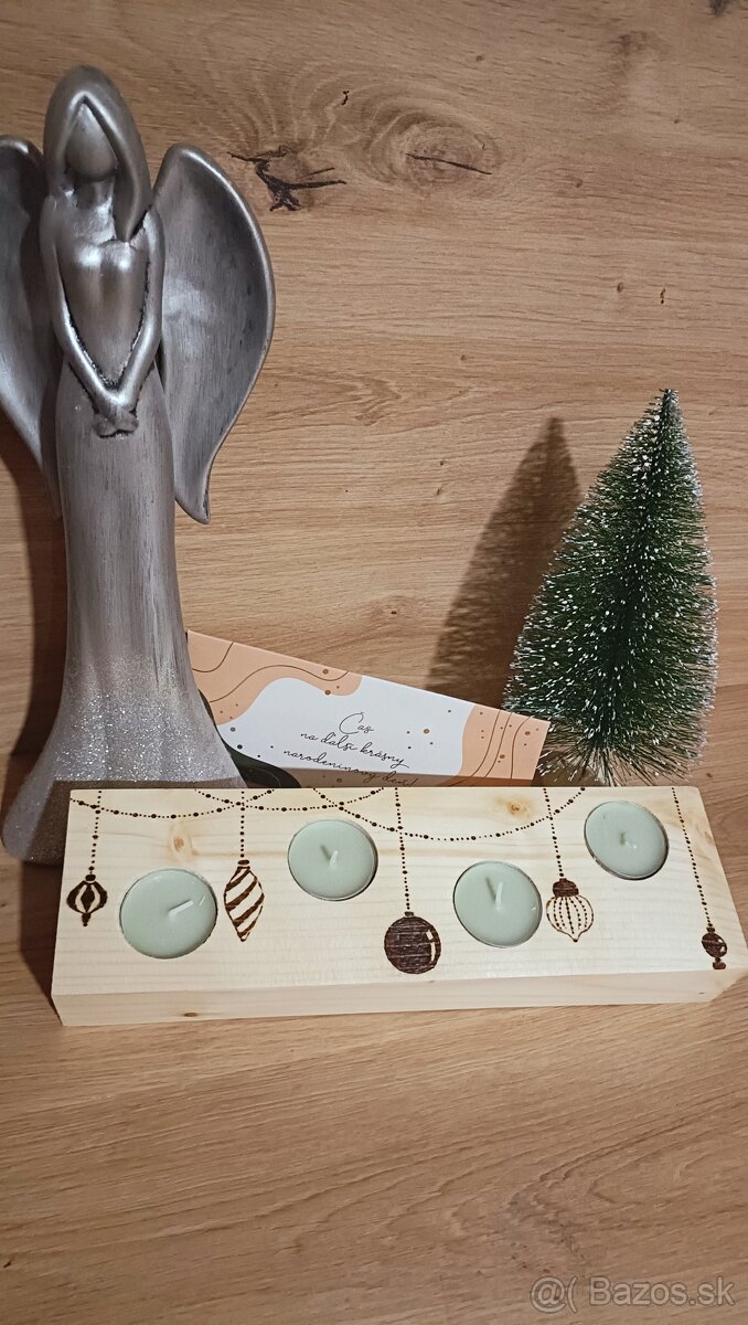 Vianočná dekorácia svietnik - 4