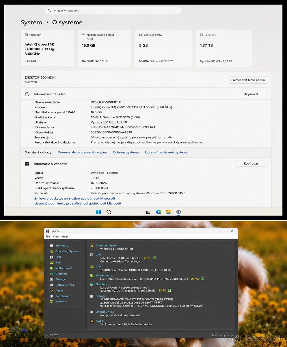 Zakladna doska+Intel i3 10100 - 4