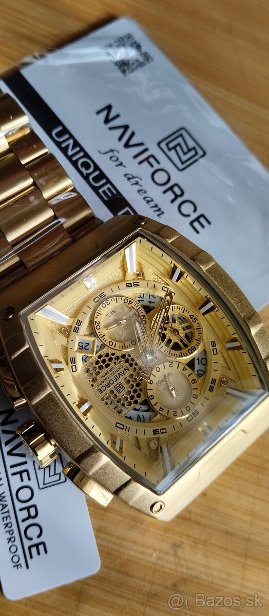 nejnovější model hodinek NAVIFORCE CHRONOGRAF GOLD - 4