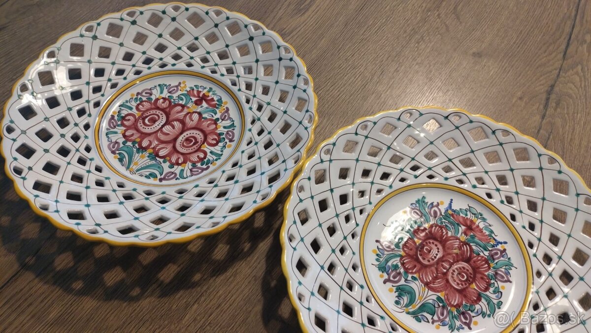 Moravská keramika, maľovaný tanier - 4