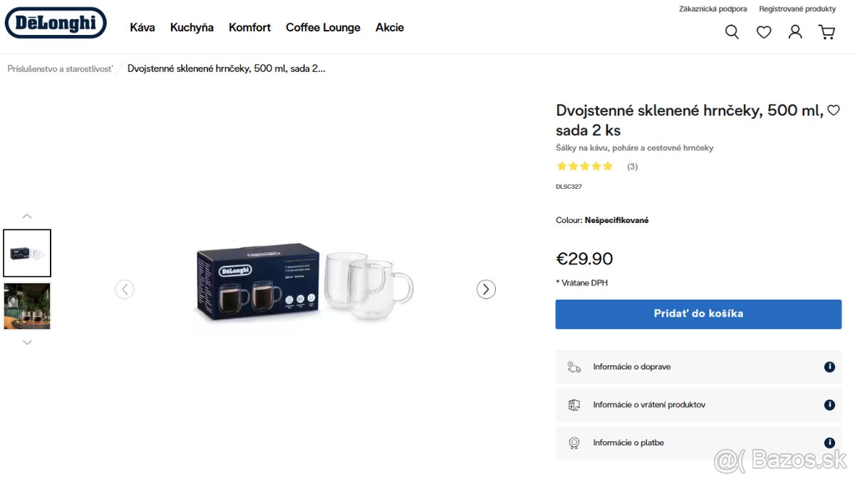 Dvojstenné sklenené hrnčeky, 500 ml, sada 2 ks - 4