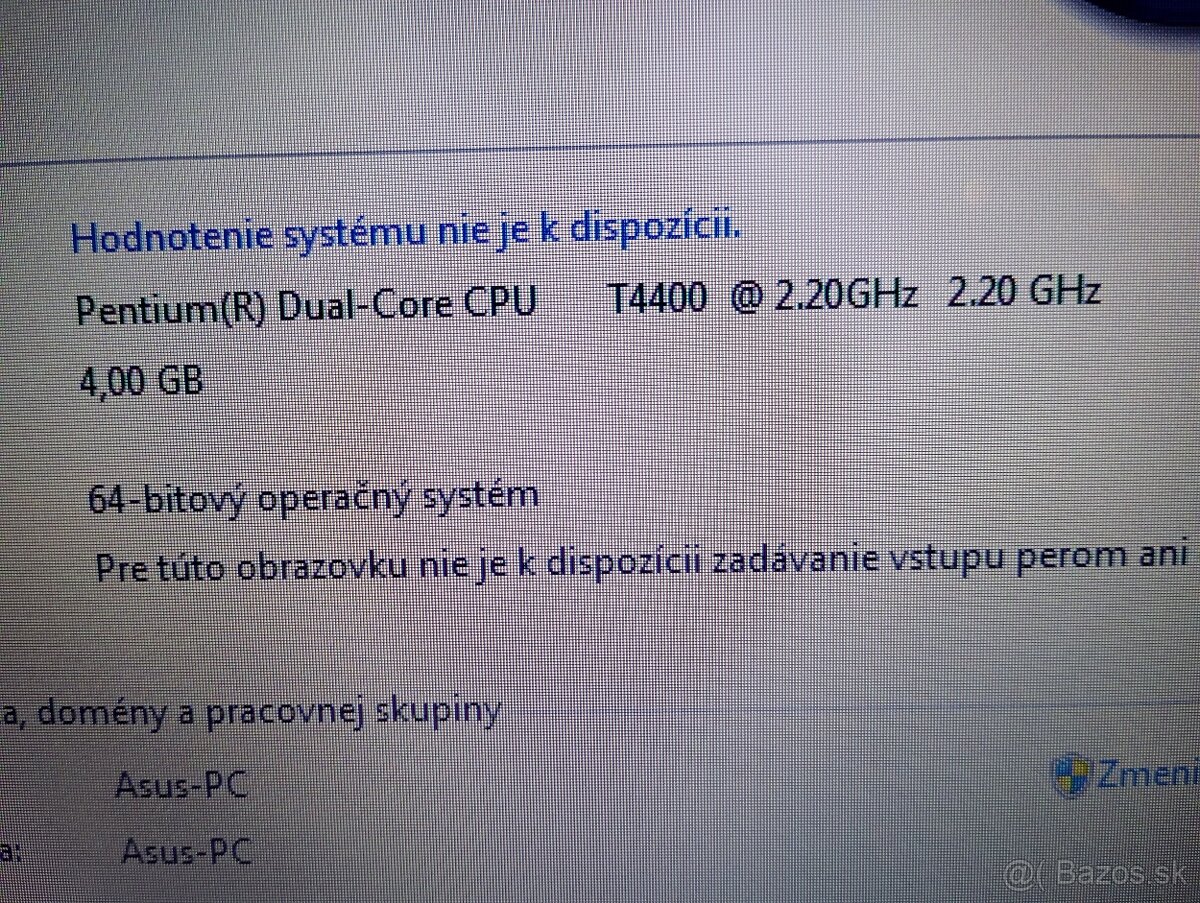 predám notebook ASUS K50I , WINDOWS 7 , NVIDIA GT320M - 4