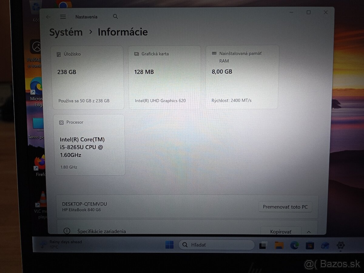 predám HP Elitebook 840 G6 , Intel core i5, 8gb ram , ssd - 4