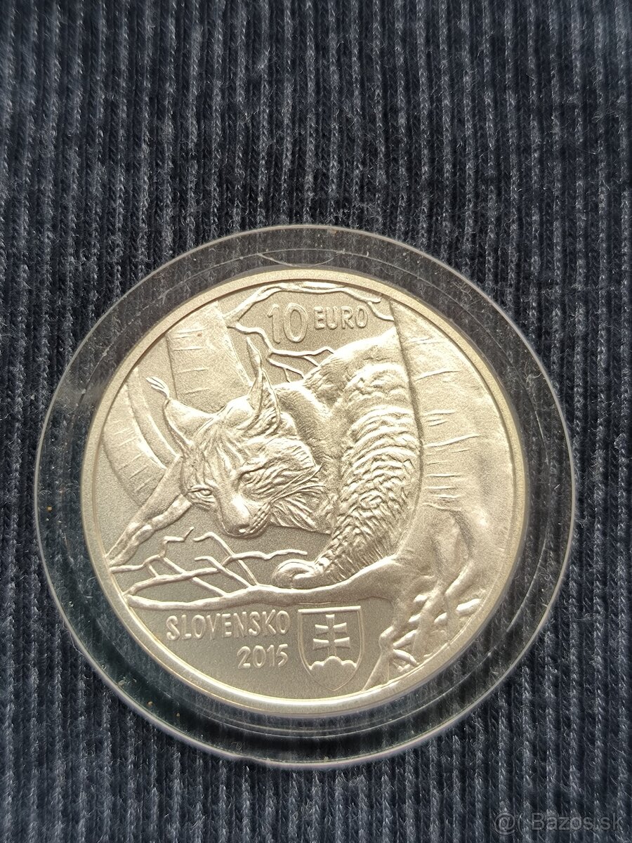 Strieborná 10 Euro 2015 - Bukové Pralesy - BK - UNESCO - 4