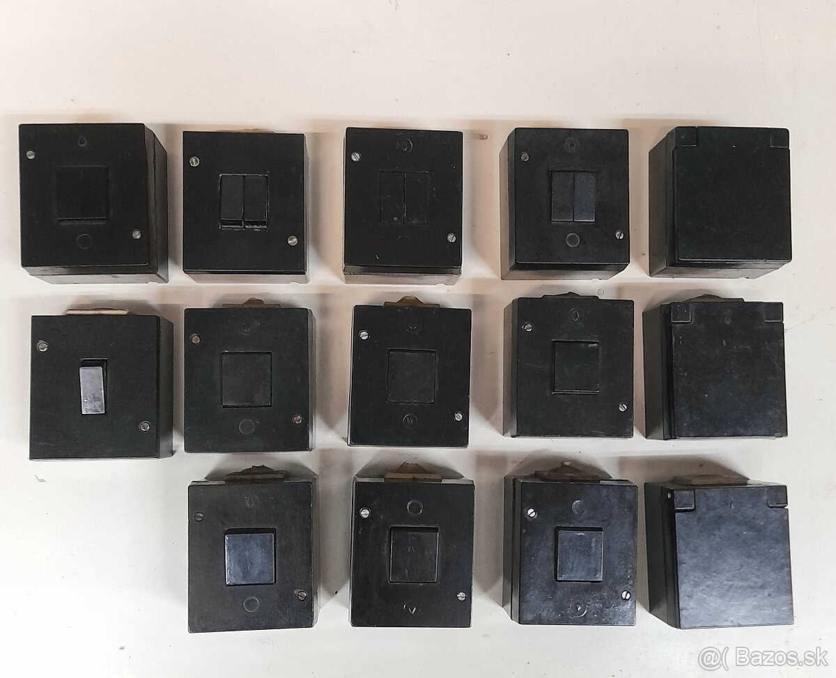 Staré elektro, vypínače, zásuvky - 4