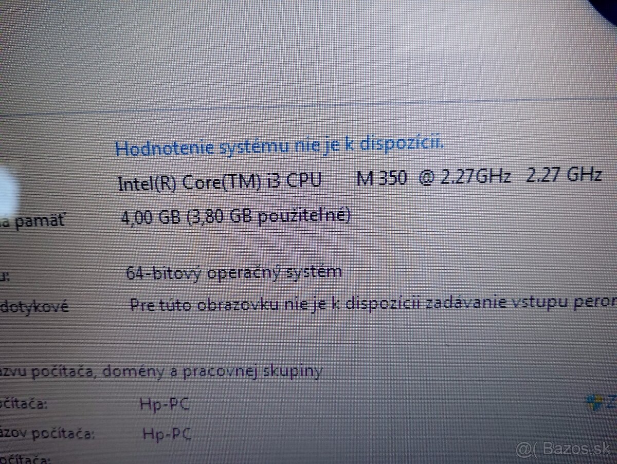 predám notebook HP G62 , WINDOWS 7 - 4