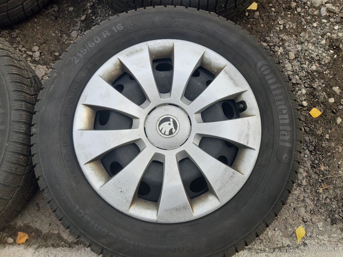 PLECHOVE DISKY 5x112r16 obuté zimné pneu - 4