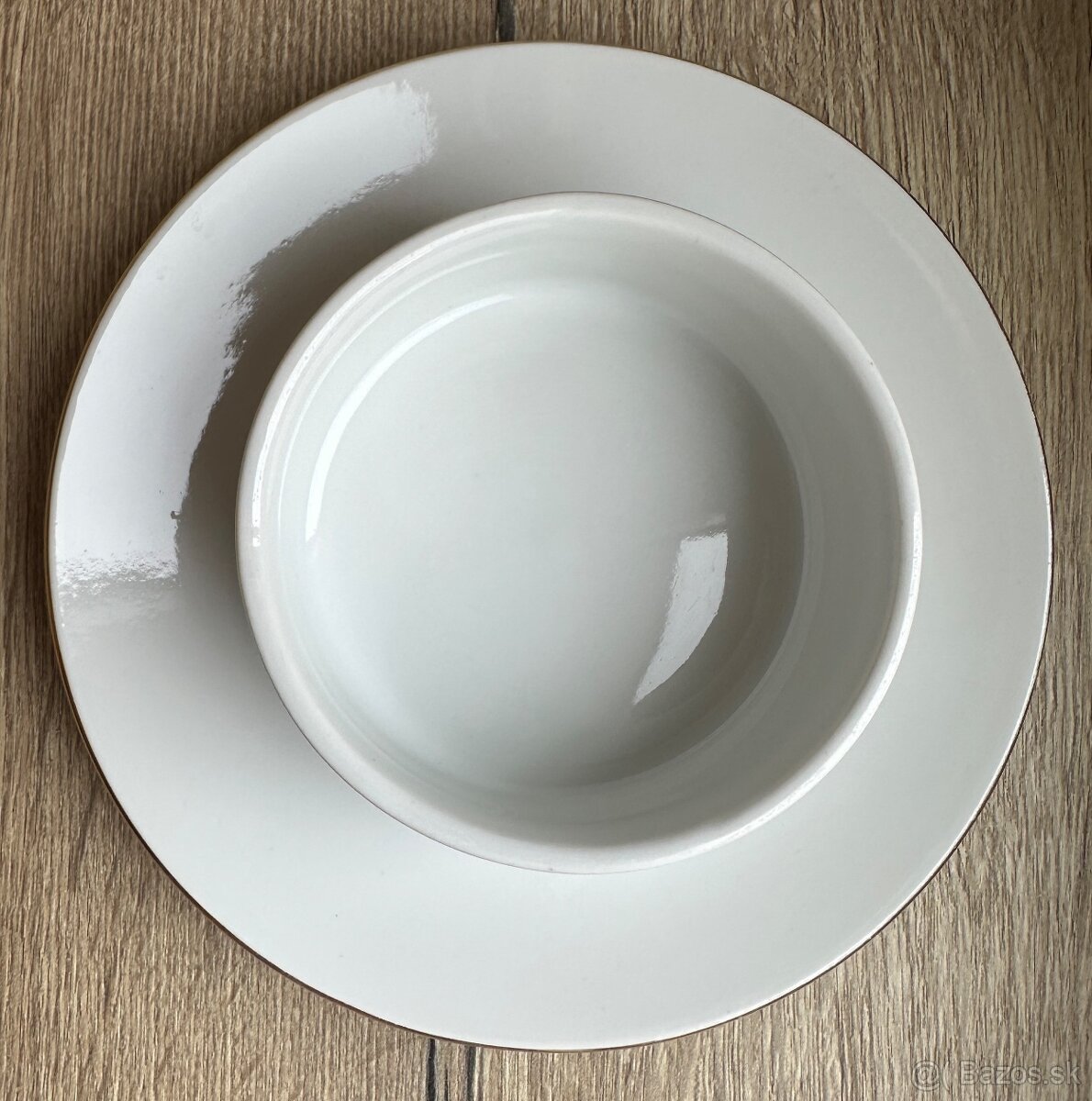 KARLOVARSKÁ porcelánová miska s tanierom vintage za 5€ - 4