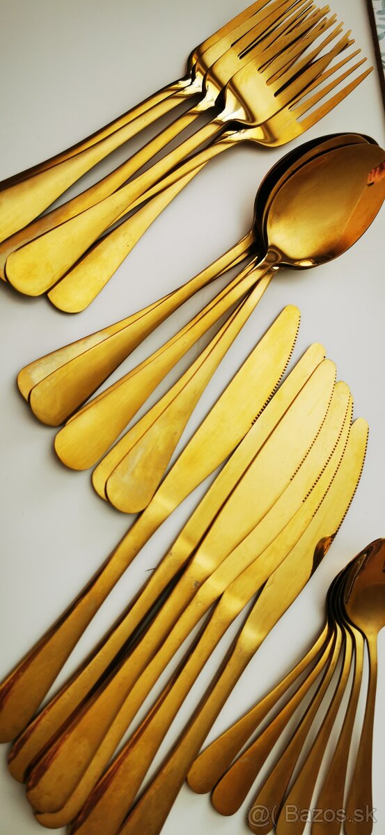 Pozlátené príbory 24ks - 4