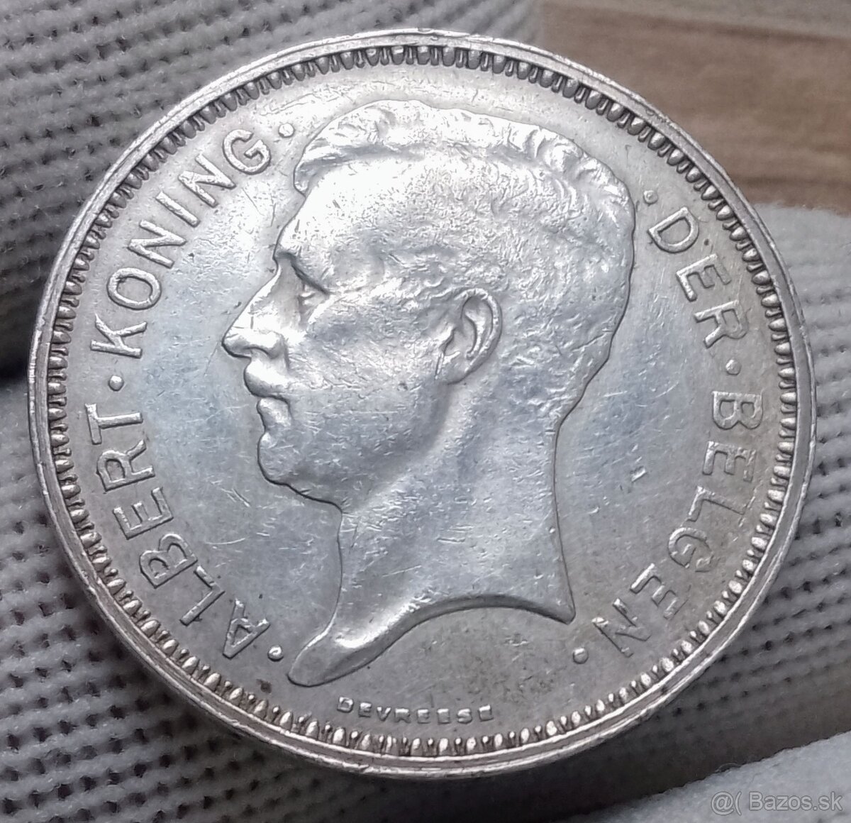 Strieborné 20 franky Belgicka. - 4