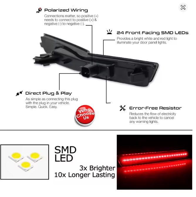 Full LED bočné smerové svetlá Dodge Challenger SRT Hellcat - 4