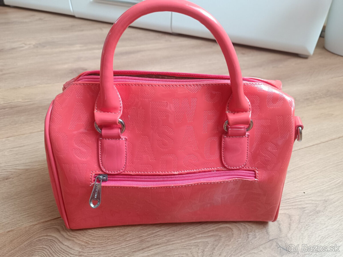 Ruzova lakovana kabelka - 4