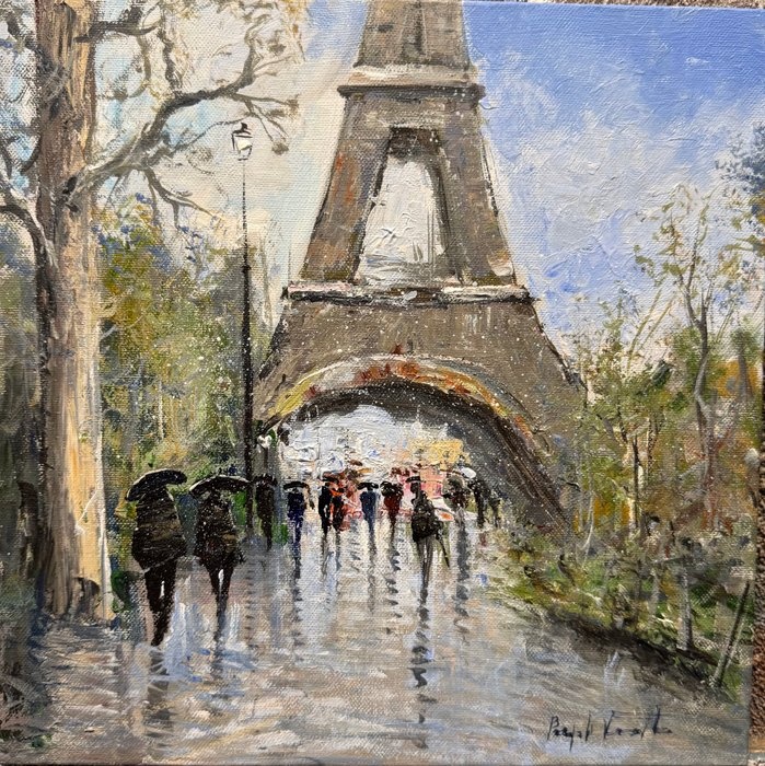 Olejomaľba Pasquale Vuotto (1958) – Prvý sneh v Paríži - 4