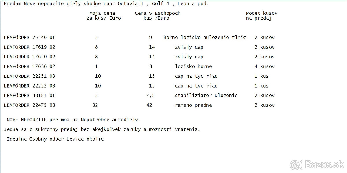 NOVE Lacne autodiely Octavia 1 / Golf 4, Leon.. - 4