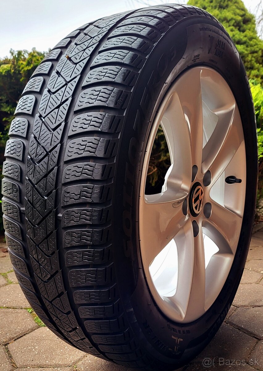 alu R17 5x112 orig. VW + zimné pneu 215/55, Passat + Superb - 4