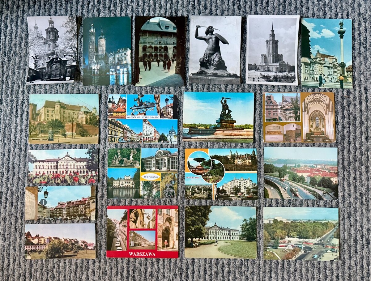 Retro pohľadnice socializmus Krakov a Varšava - 104 kusov - 4