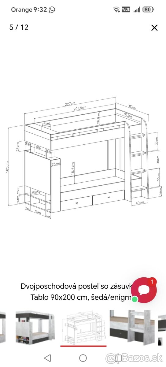 Dvojposchodová posteľ - 4