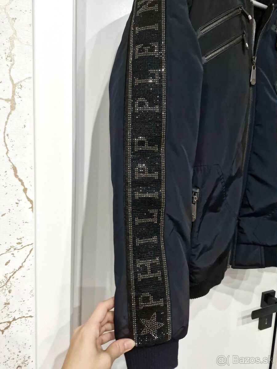 NOVA Philipp Plein panska logivana zimna bunda s kamienkami - 4
