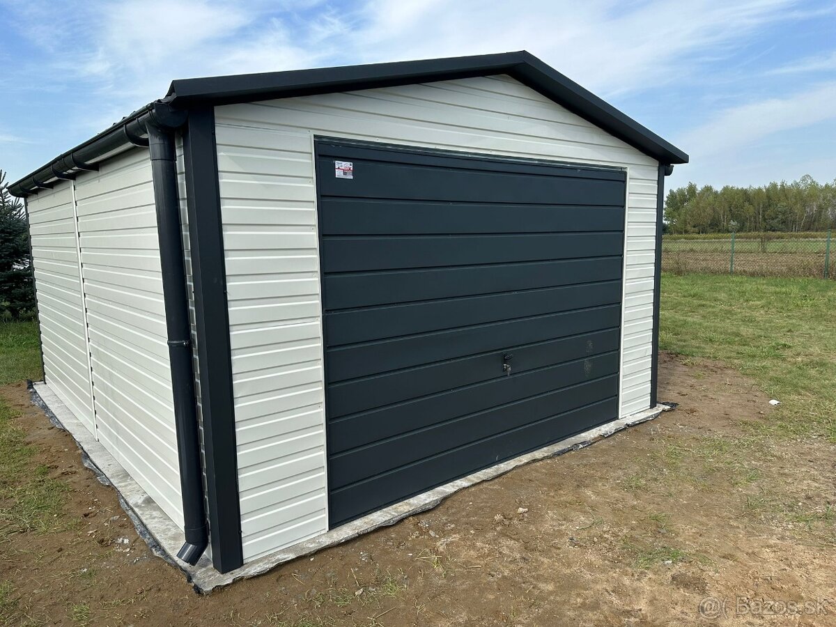 Plechová garáž 4x5m - 4
