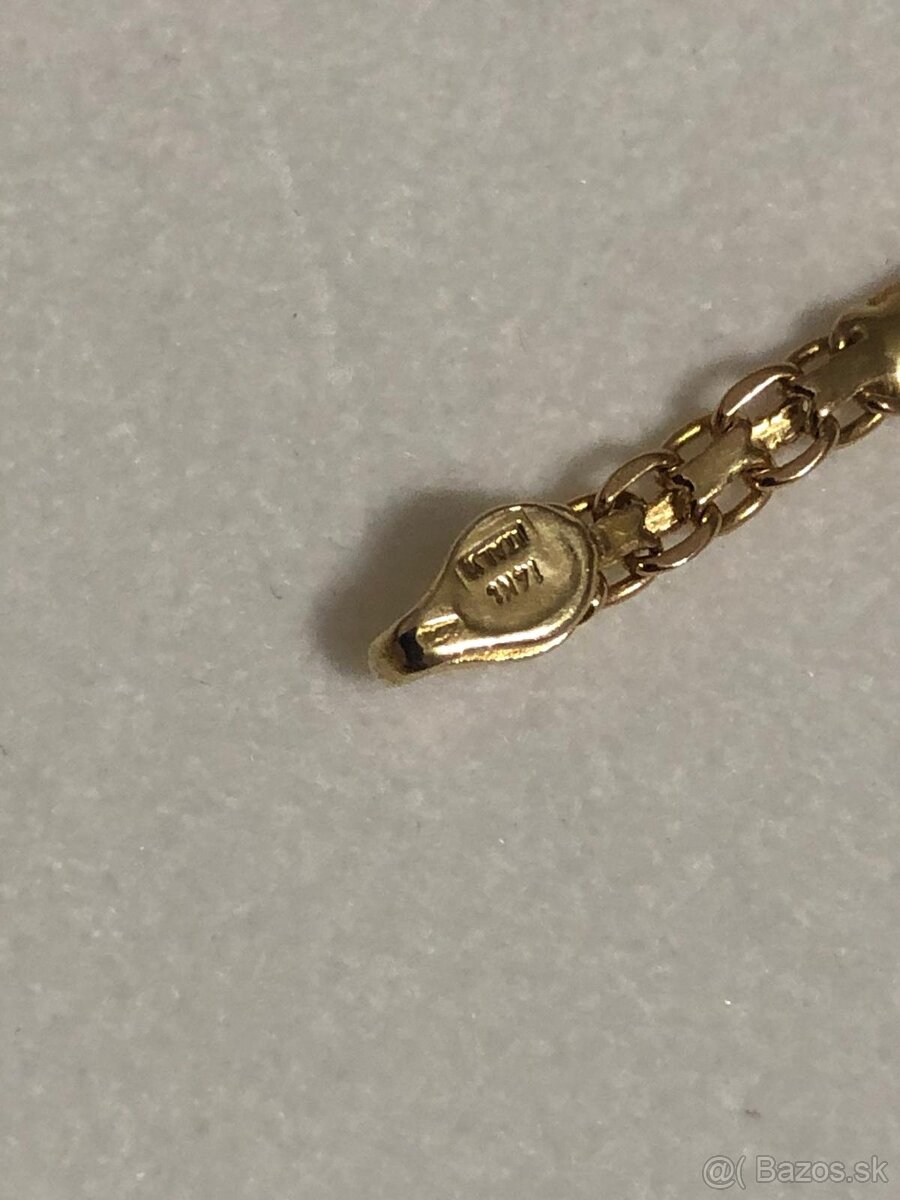 dámska zlatá retiazka - náhrdelník 14 kt zlato - 4