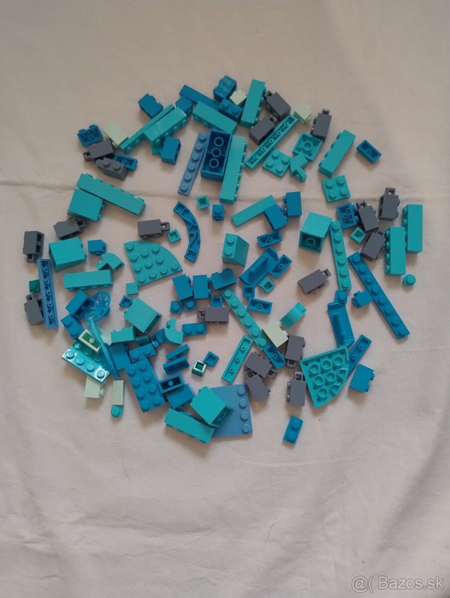 Originálne LEGO kocky - modrá 899 g - 4