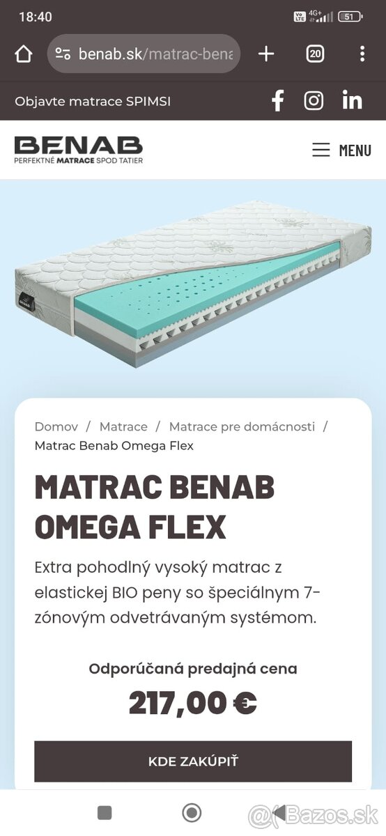 Matrac penový 120x200 - 4