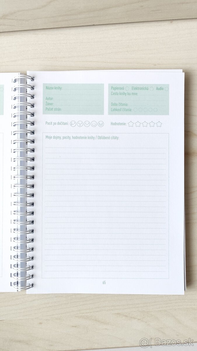 Nový Knižný diár zápisník pre knihomoľov 180 str. Dream&live - 4