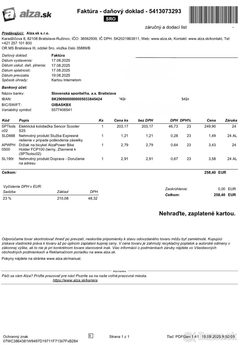 Elektrická kolobežka Sencor Scooter S25 - 4