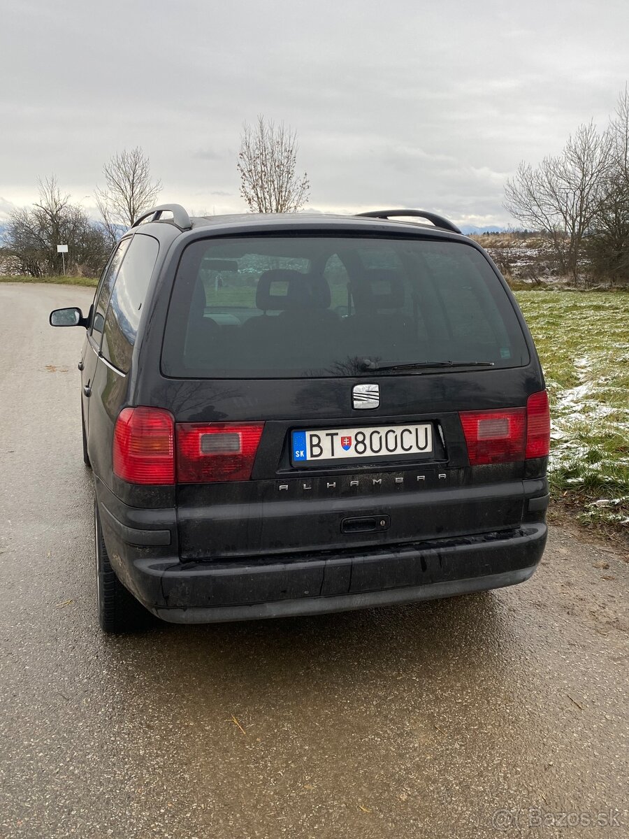 Seat alhambra 2008 1.9tdi 85kw zachovalá bez hrdze čierna - 4