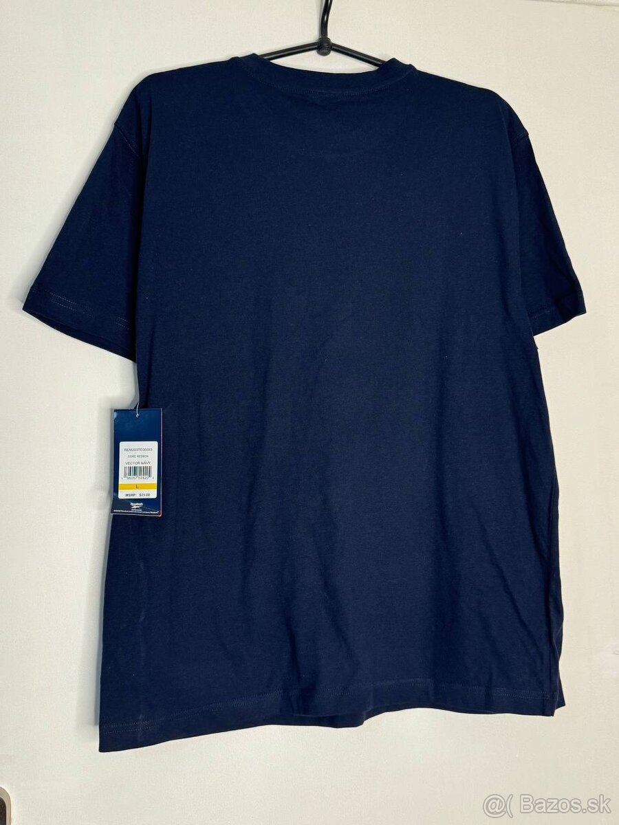 tričko Reebok VECTOR NAVY L - 4