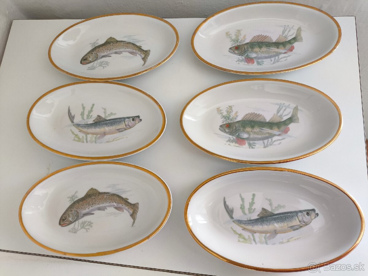 Jedálenský servis • Ryby • porcelán - 4