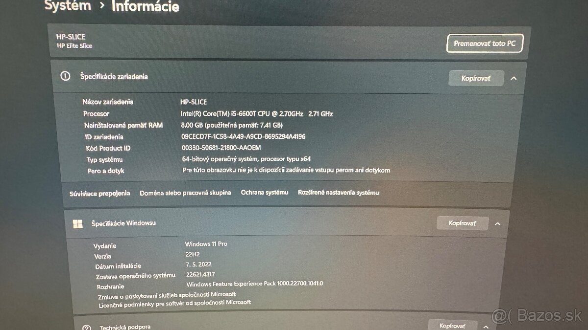 HP slice, i5, 8/2250gb - 4