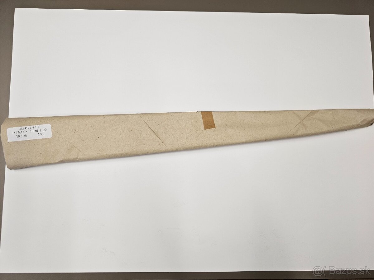 Byreta 10 ml, priamy kohútik PTFE, trieda A - 4