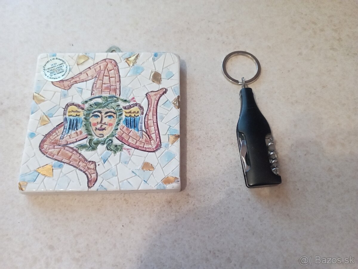 Predám prívesok, sklenený obrázok, váhu - 4