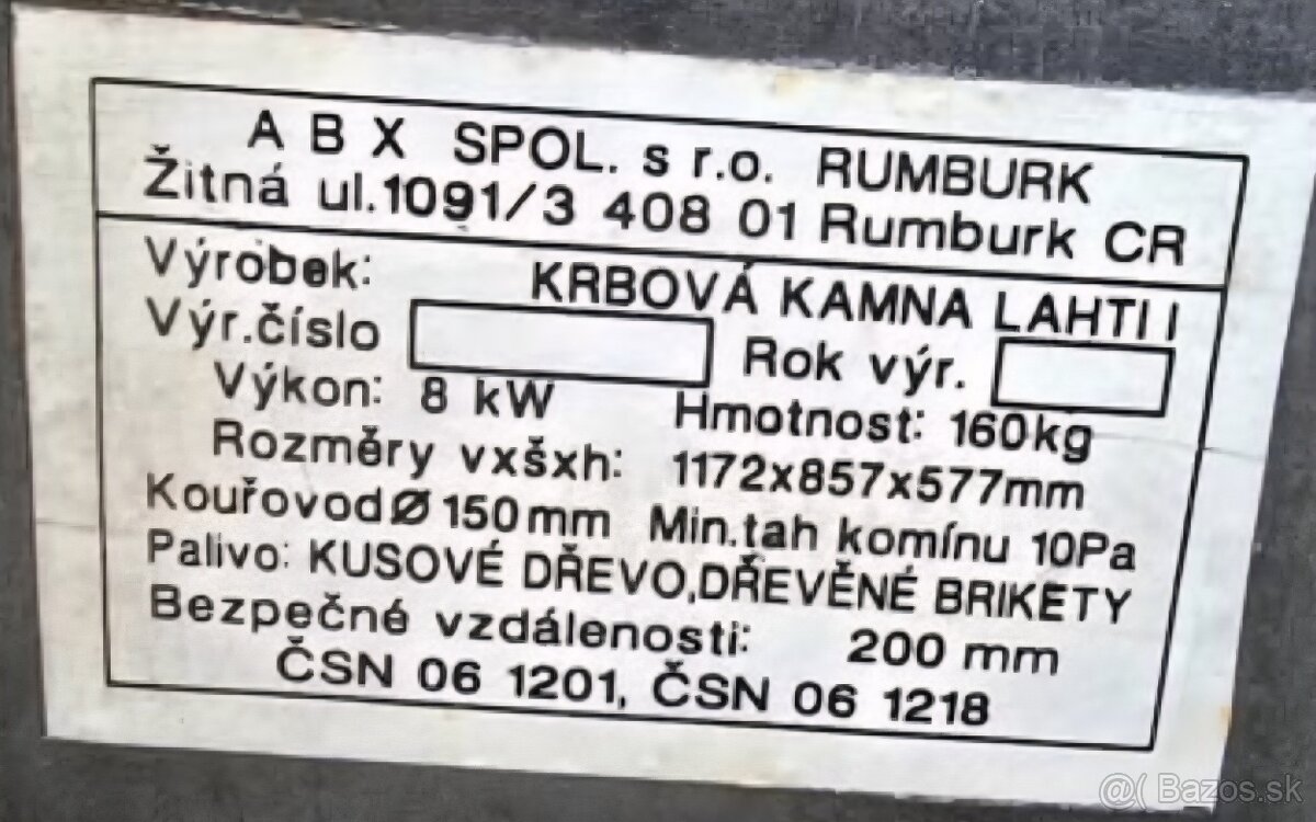 Keramicke krbove kachle ABX 8kw - 4