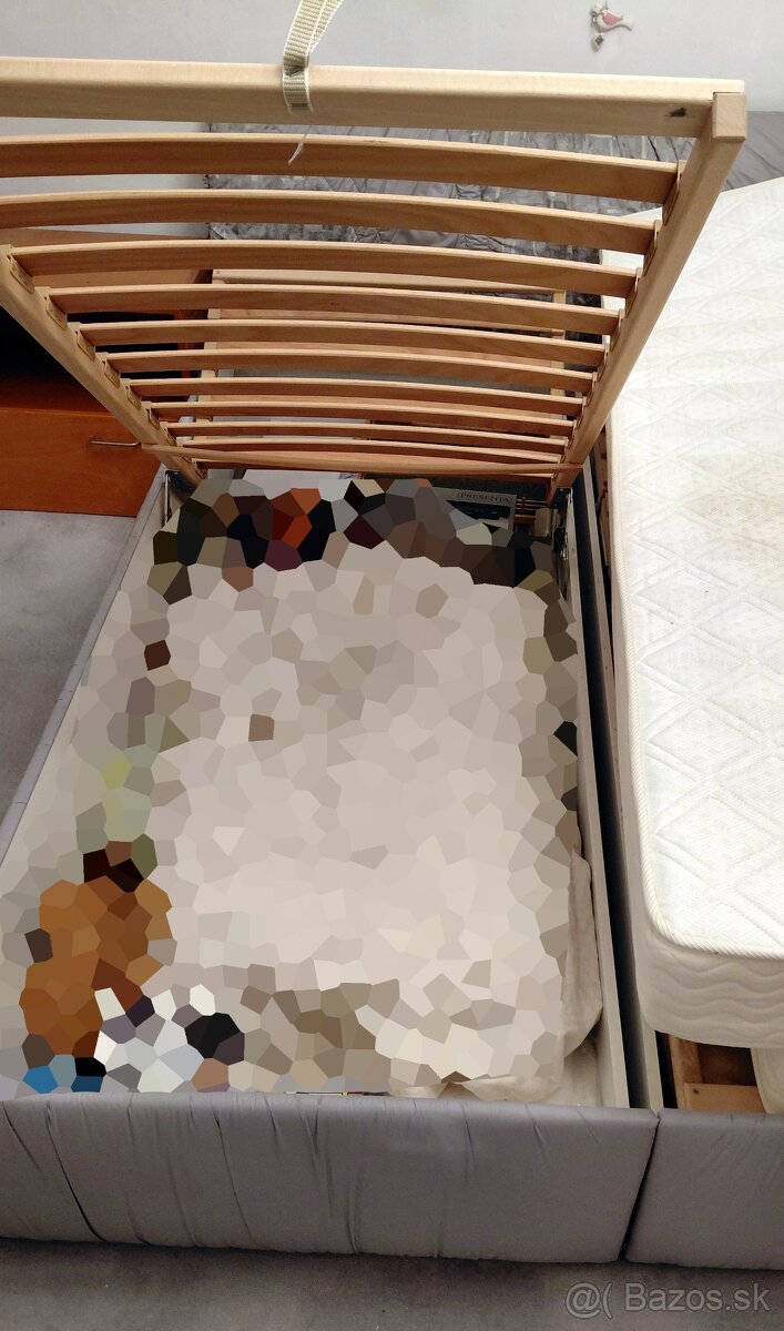 Manželská posteľ 160 x 200 s matracmi a uložným priestorom - 4