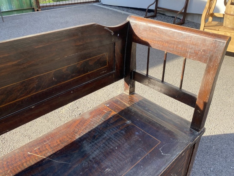 veľká ľudová lavica s úložným priestorom tzv.šafáreň 198cm - 4