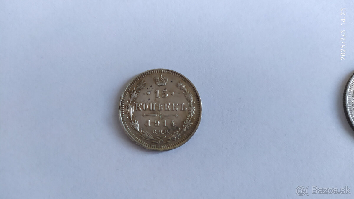 Strieborné cárske kopejky - 4