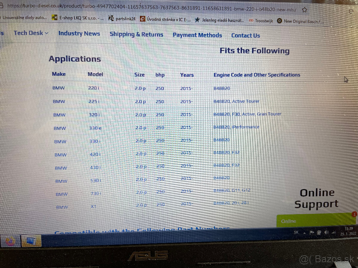 Bmw B48B20 Originálne nové turbo - 4
