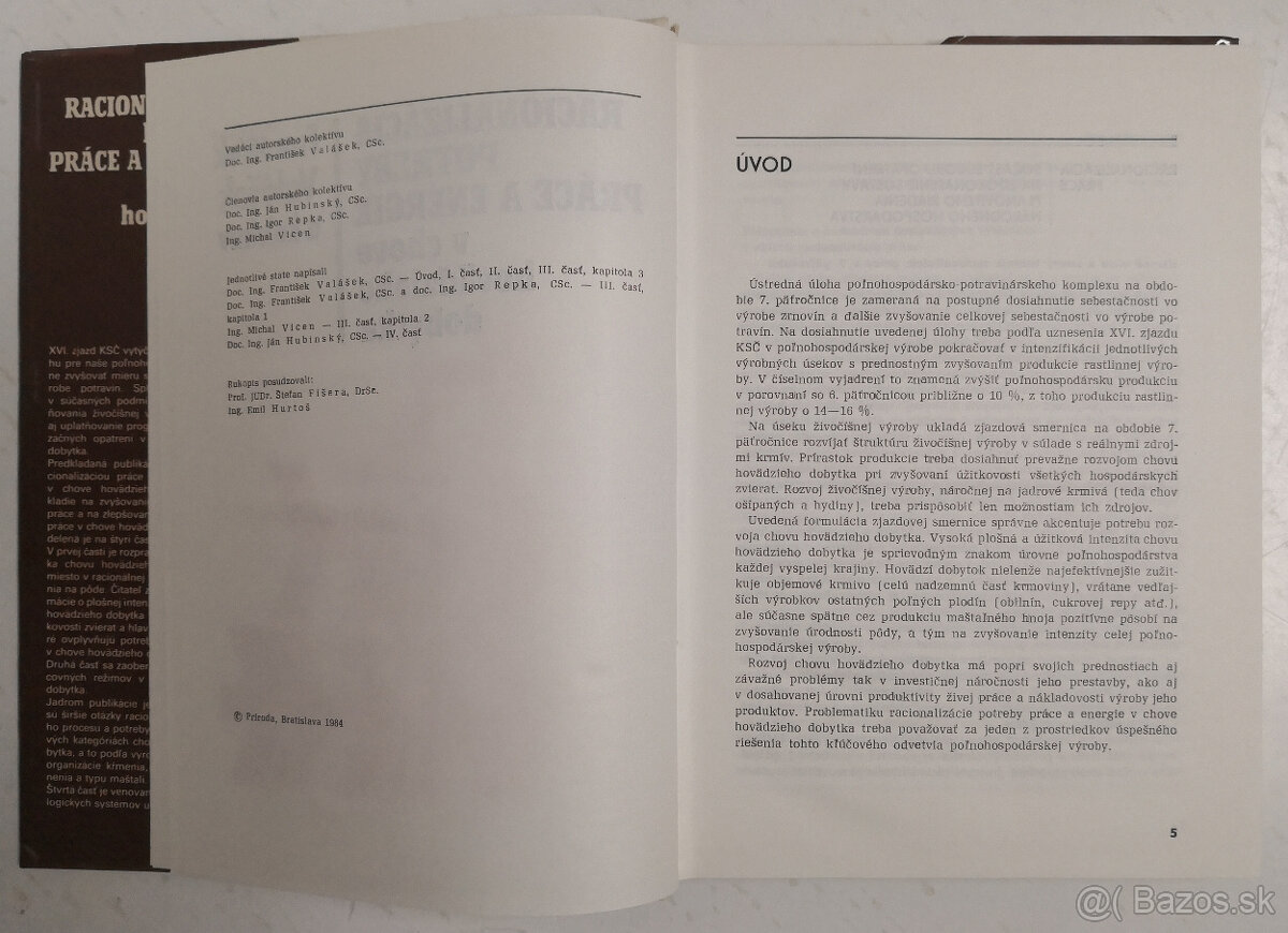 Racionalizácia potreby práce a energie v chove hovädzieho d - 4