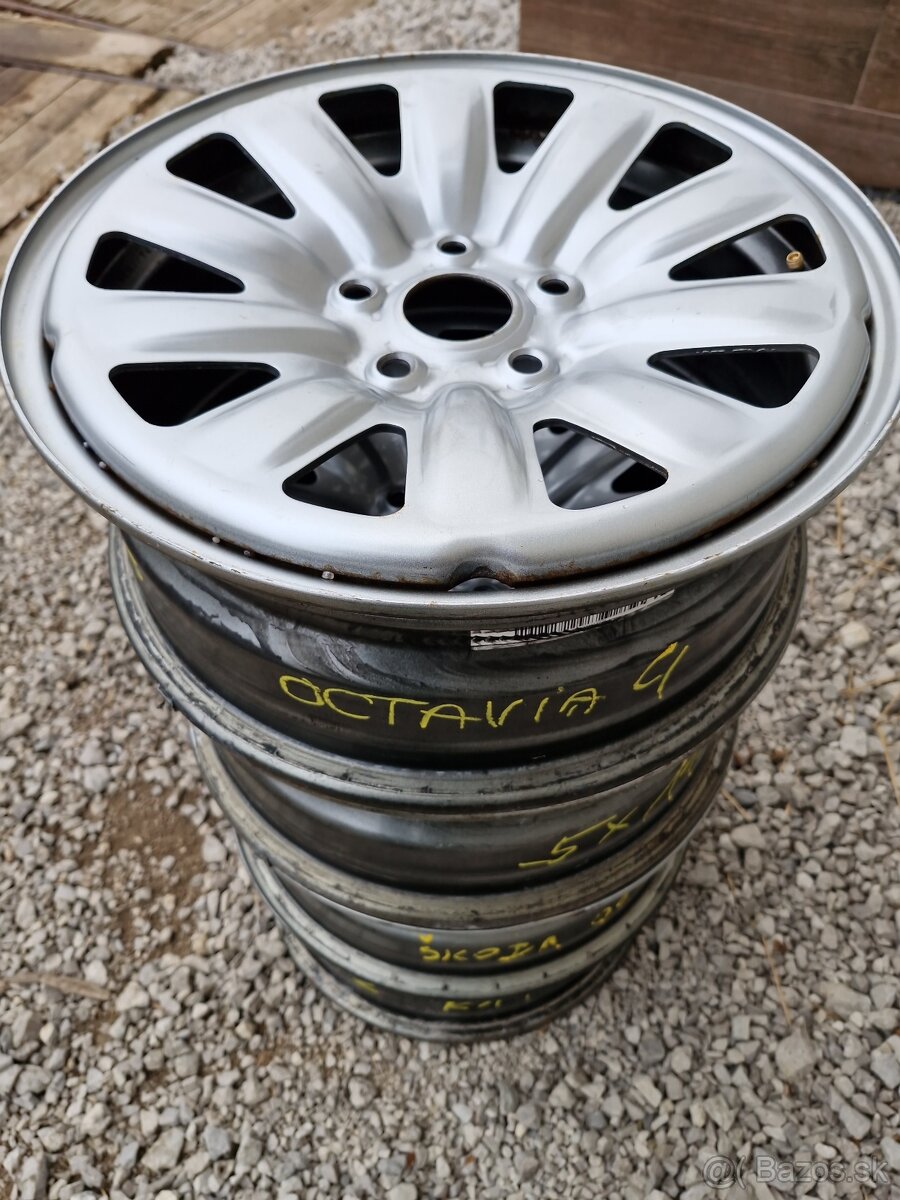 4 kusy 16 DISKY 5x112 R16 6Jx16H2 ET48 originál Skoda octavi - 4