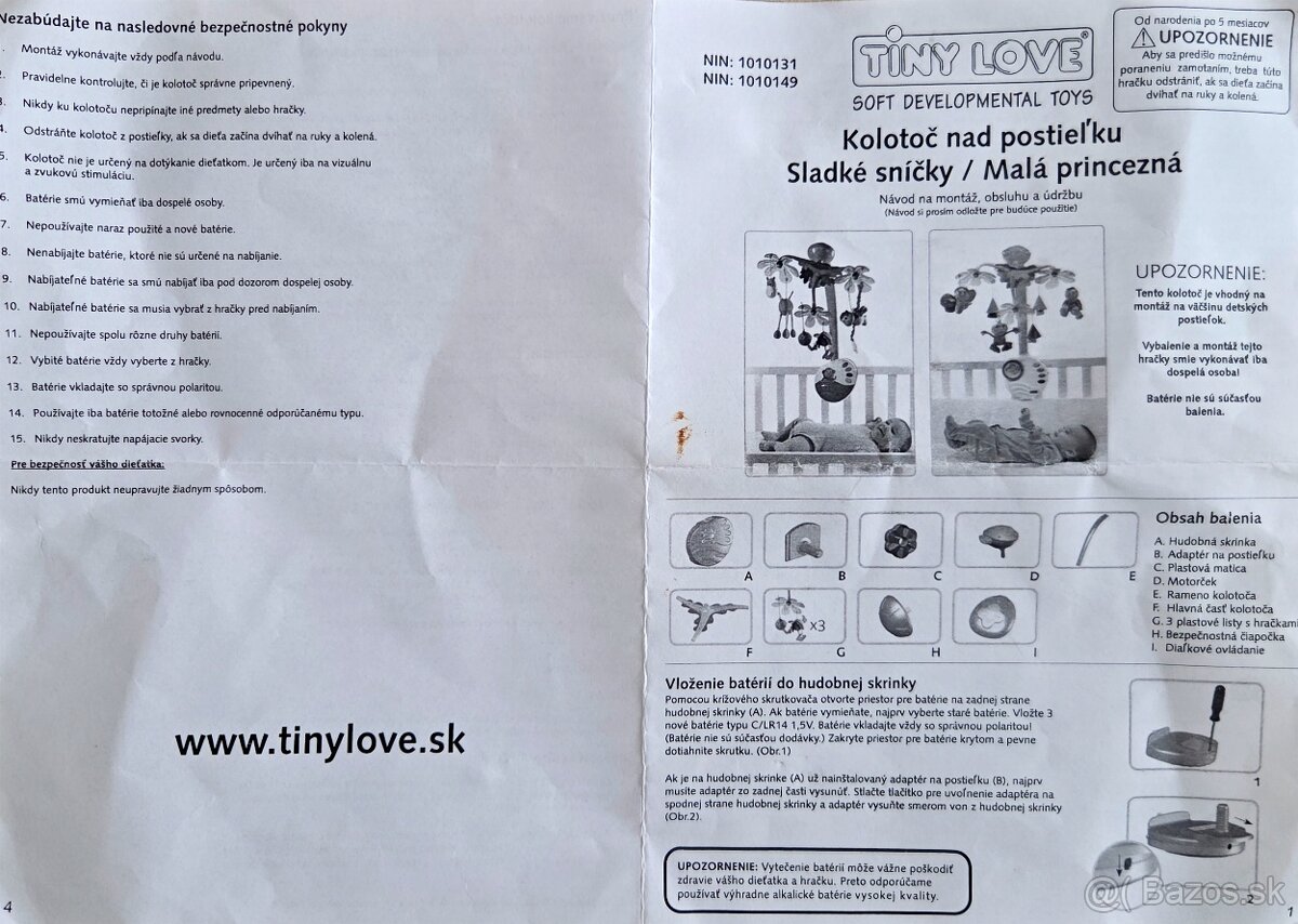 hrací kolotoč nad postieľku - 4